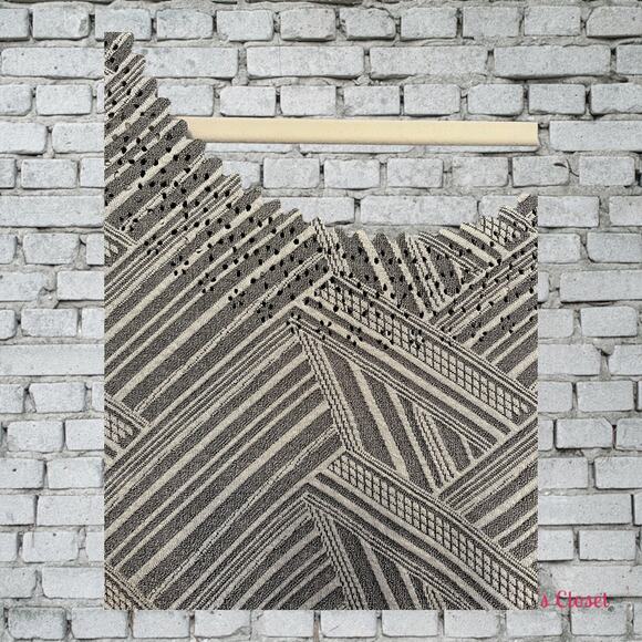 Chances R Top Women  XL Pullover Grey White Herringbone - Picture 4 of 6